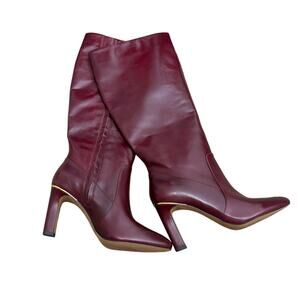 Vince Camuto Gylina Boot Wide Calf Burgundy Size 10 New No Box